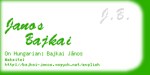 janos bajkai business card